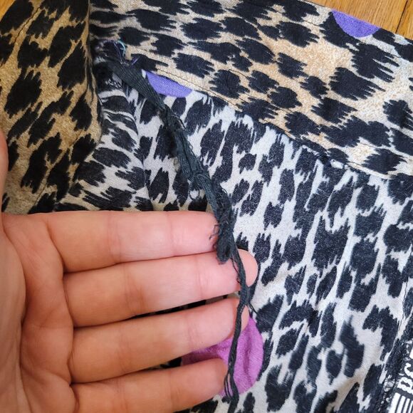 VTG PG Collections Ginger Bort Leopard Print Mulitcolored Polka Dot Pants - Picture 13 of 14